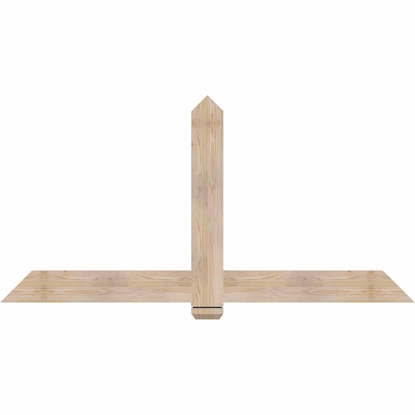 Ekena Millwork Eugene Smooth Timber Gable Bracket, Douglas Fir, 72"W x 36"H x 1 1/2"D x 5 1/2"F, 12/12 Pitch GBW072X36X0206EUG00SDF - main